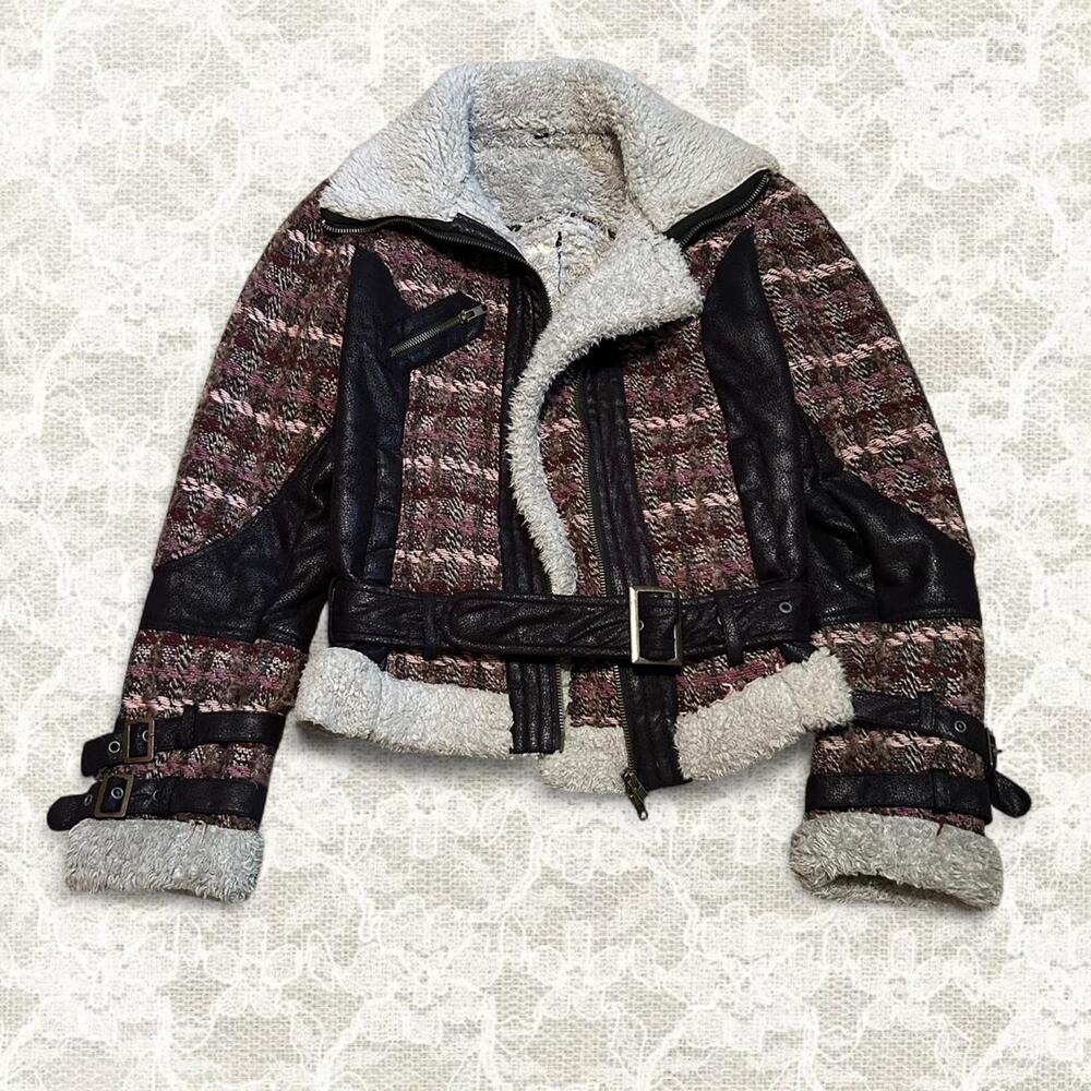 Desigual heavy tweed cropped jacket - Picture 2 of 8